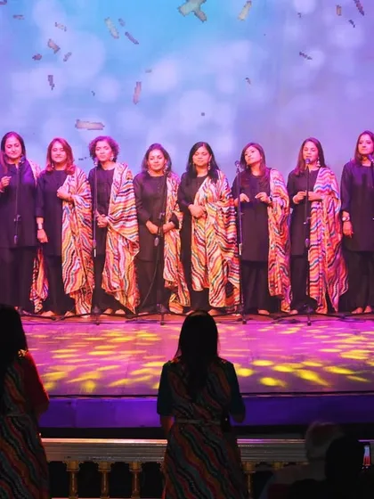 From weekly classes to the grand stage at the Royal Opera House. We are so proud to see our adult students from the Shadaja program performing with confidence at our annual 'Sakhya' showcase.