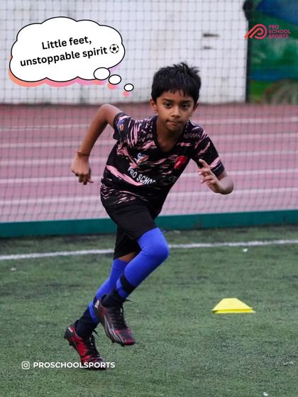 Monday Motivation: Little feet, unstoppable spirit. A young player shows their speed and determination.