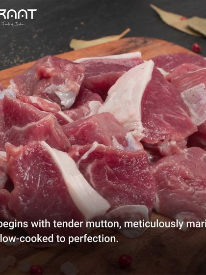 It all begins with tender mutton, meticulously marinated and slow-cooked to perfection for my biryanis and curries.