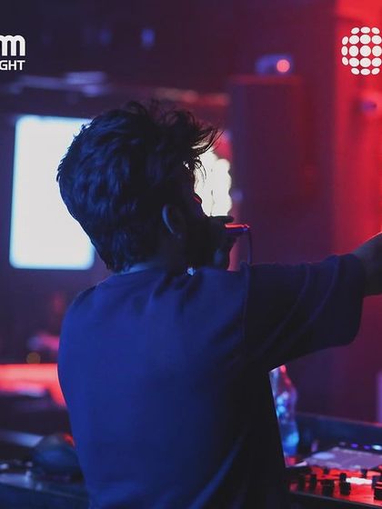 A duplicate shot from behind the decks at Sunburn Union.