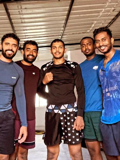 A great shot of the team after some tough grappling rounds at Sai MMA. We push each other in training so we can be better every day.