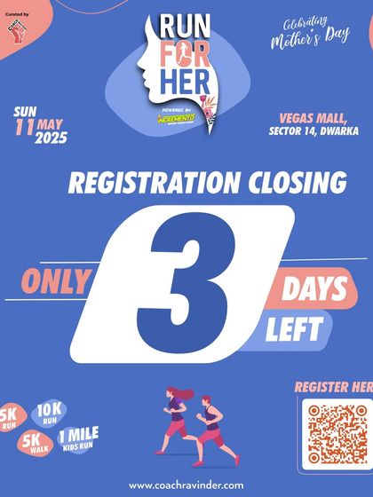 The countdown is on with only 3 days left to register for Run For Her 2025.