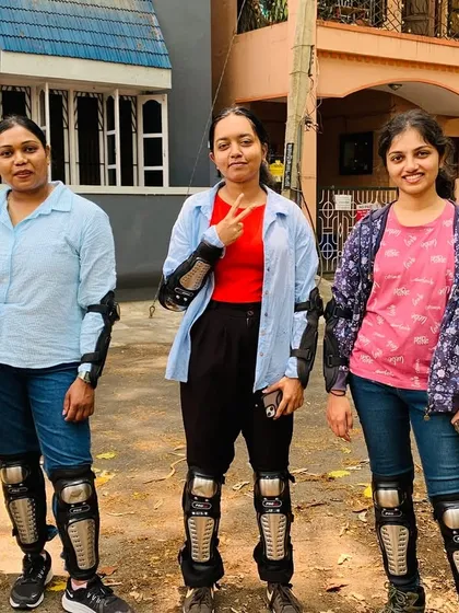 A team of newly trained riders, geared up and ready for anything. The camaraderie built during our camp is one of the best parts of the experience.