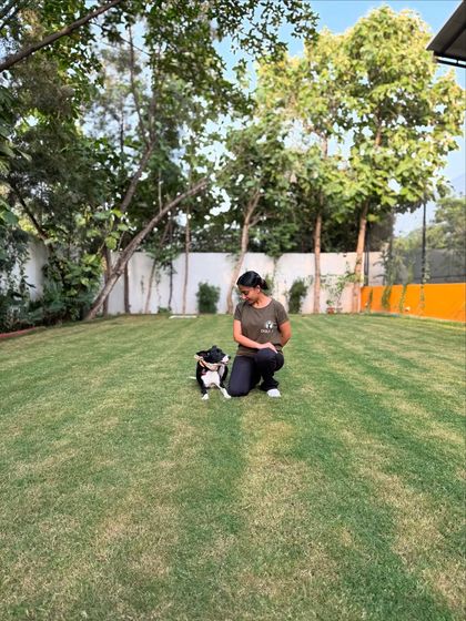 Working with Chhutki in the yard. Her journey of growth and learning was truly inspiring.