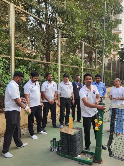 The opening ceremony for our new tennis program. Our team gathers to inaugurate the court, marking the beginning of a new chapter for tennis enthusiasts at our academy.