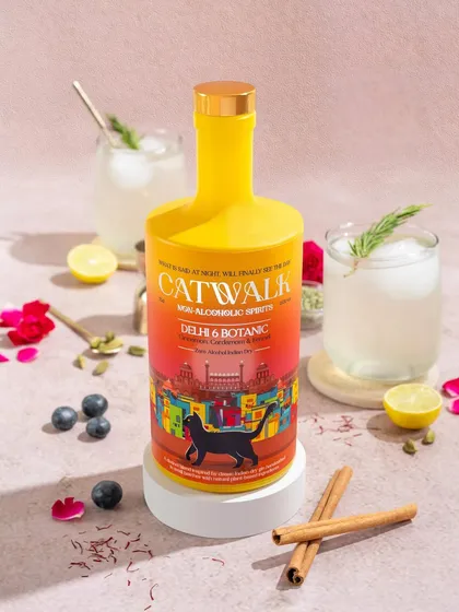 Here, the gin bottle is the hero. We styled it with its core ingredients like cinnamon, saffron, and lemon, creating a clean and informative shot that tells the story of its unique botanical blend.