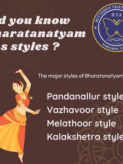 Bharatanatyam is not a single style but a family of traditions. We educate our students on the nuances of major styles like Pandanallur and Kalakshetra, enriching their understanding of this diverse art form.