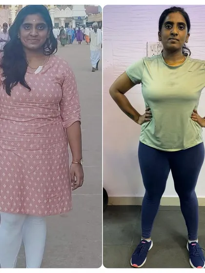A total body recomposition. This client's journey focused on sustainable fat loss and building functional strength, resulting in a stronger, more confident version of herself.
