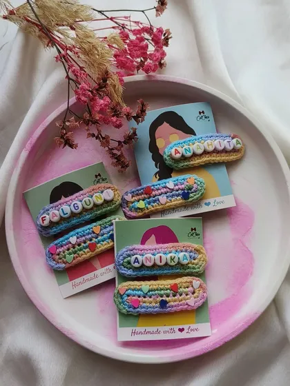 Our unicorn name clips are perfect for gifting. This set shows the colorful details and craftsmanship that go into each personalized accessory.