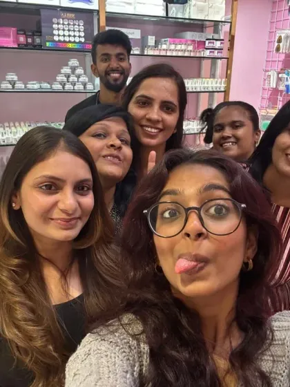 A happy group selfie after a long day of learning and practice. Our classes are more than just training; they are about building a community of friends and future colleagues.