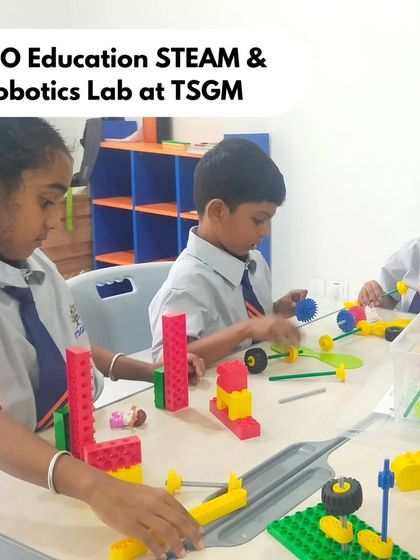 Students at TSGM are engaged in building with LEGO DUPLO and other simple machine kits, perfect for introducing foundational engineering concepts to younger grades.