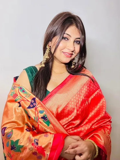 A simple and elegant traditional look with a focus on clean skin and a happy, confident smile.
