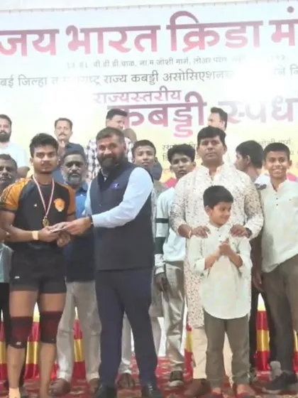 Vedant Yerunkar being awarded 'Man of the Final Day' for his outstanding performance.