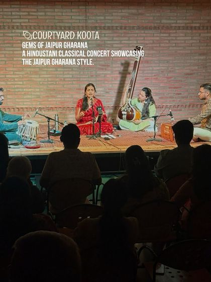 A Hindustani classical concert showcasing the 'Gems of Jaipur Gharana'. The performance highlighted the intricate and nuanced traditions of this specific style, offering a mesmerizing interplay of melodies for connoisseurs and new listeners alike.