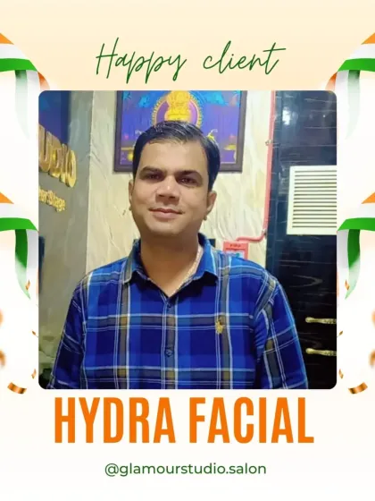 This client is looking smart and refreshed after his Hydra Facial.