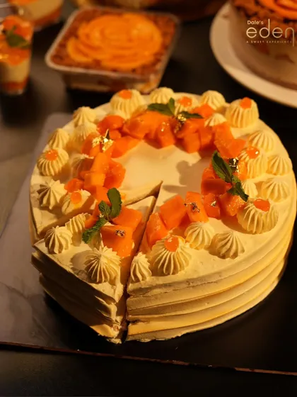 A slice of golden indulgence that whispers summer in every bite. Our Mango Cream Cake is a seasonal favorite.
