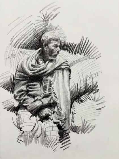 A collection of my figure drawing demonstrations from online classes and practice sessions. Each sketch is an opportunity to study the human form, capturing different poses, gestures, and scenes from daily life.