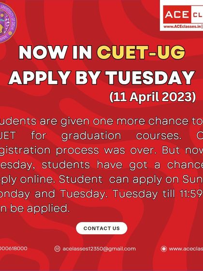 We keep you informed about every opportunity. This post announces an extension for the CUET-UG application deadline, giving students another chance to register for graduation courses.