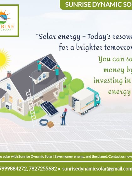 A similar graphic reinforcing the message that investing in solar energy is a direct way to save money and secure a better future.