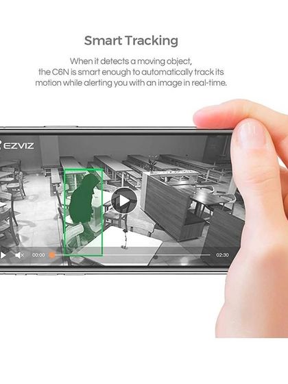 The Smart Tracking feature on the EZVIZ C6N automatically detects and follows moving objects. It alerts you with a real-time image, so you always know what's happening.