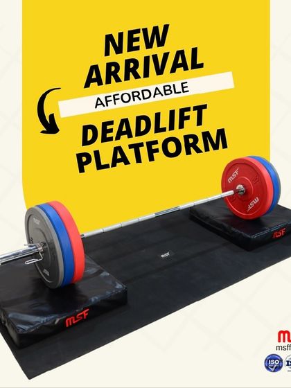 Announcing our new affordable Deadlift Platform. This setup includes a durable rubber mat and drop pads to protect your floor and equipment during heavy lifts.