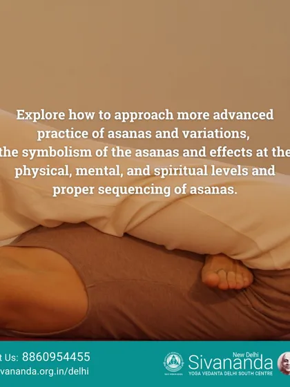 In our advanced courses, we explore how to approach complex asanas and their variations. We delve into the physical, mental, and spiritual effects of the practice.