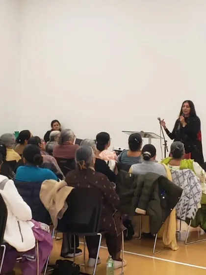 During a mindful aging conference, I had the privilege of guiding a session for South Asian senior women. It was a powerful experience to witness them claim their space, share their stories, and feel energized by the sense of community and self-focus.