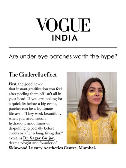 Vogue asked, and I answered. In this feature, I break down the science of under-eye patches, explaining their temporary "Cinderella effect" for hydration and de-puffing before a big event.