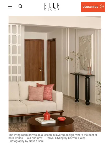 It was an honor to see my 'Olavu' project featured in Elle Decor. This recognition reinforces my belief that great design is about creating spaces with emotion and a strong sense of place. This home, with its blend of modern forms and traditional soul, is a perfect example of that philosophy.