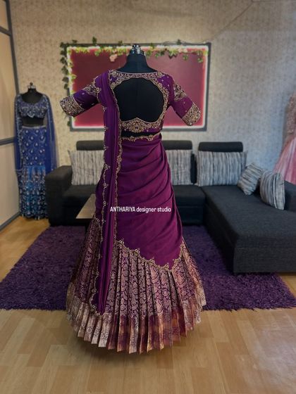 Anthariya by Nidhi Gowda - Custom Bridal & Occasion Wear Upcycled Kanjivaram Lehengas (Langa Voni) photo 32