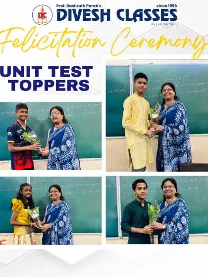 We believe in celebrating every milestone. Here, we are felicitating the unit test toppers at our Orlem branch, encouraging consistent effort and academic excellence from the very beginning.
