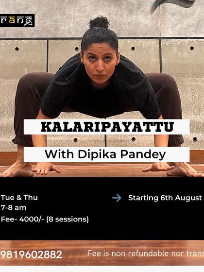 Announcing our new Kalaripayattu batch. This powerful image captures the strength and focus required for this ancient martial art form from Kerala.