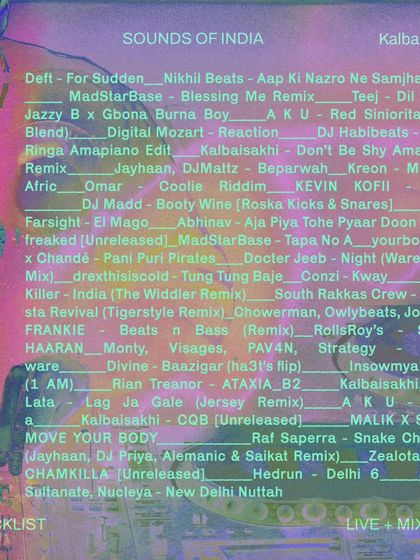 The announcement for my 'Panch-Foreign' mix on CAMP Radio. The show was part of the 'Sounds of India' series by ONNO Collective.