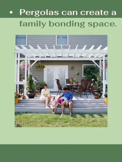 I often design pergolas to be family-centric spaces. It can be a place for kids to play in the shade, for you to read a book, or for everyone to gather, strengthening family bonds in a beautiful outdoor setting.