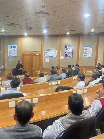 A view from the back of the room during a corporate POSH training. It's important to ensure that even those in the last row are fully engaged.