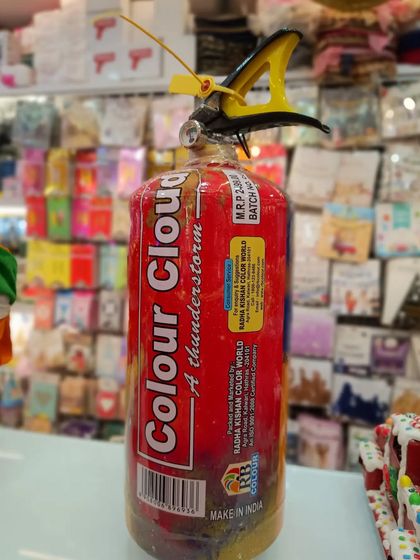 Another view of the red 'Colour Cloud' pressure cylinder. I stock these in various colors and they are available for bulk orders.