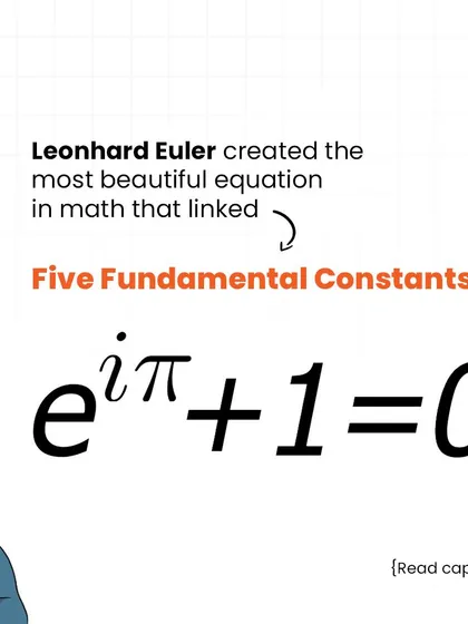 Leonhard Euler is called the King of Math for many reasons, including his famous equation, e^(iπ) + 1 = 0. This beautiful formula links the five most fundamental constants in mathematics.