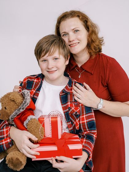 It's always special to take photos for families from my own community, especially for our favorite holiday. This mother and son portrait is full of warmth.