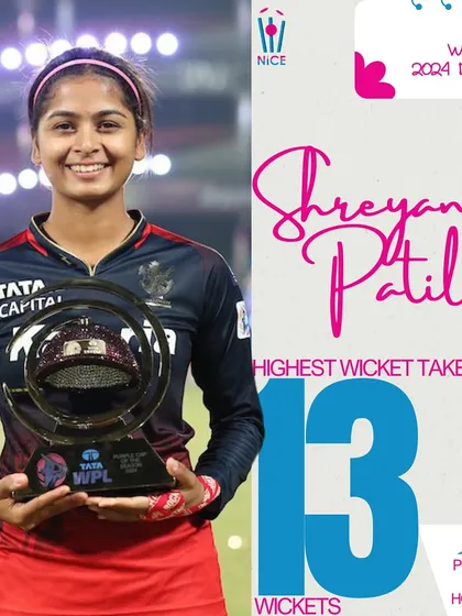 The result of relentless training and strategy. Shreyanka Patil didn't just play in the WPL, she dominated it, finishing as the highest wicket-taker and earning the Purple Cap. We help our players peak at the right moments.