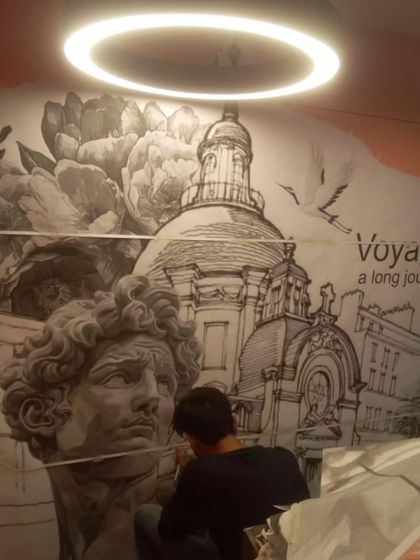 Shagufta - Mural and Wall Art Painting From Blank Wall to Final Stroke photo 24