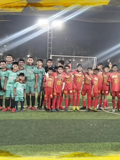 Our U11 and U13 teams after a practice match against Fernandes Football Academy at Zenith International School Turf, Airoli.