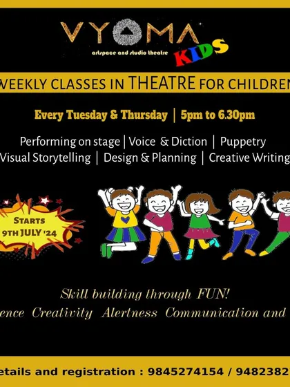 A duplicate of our weekly classes flyer, ensuring the information about our year-round children's programs is always visible. These classes offer a consistent path for creative growth.