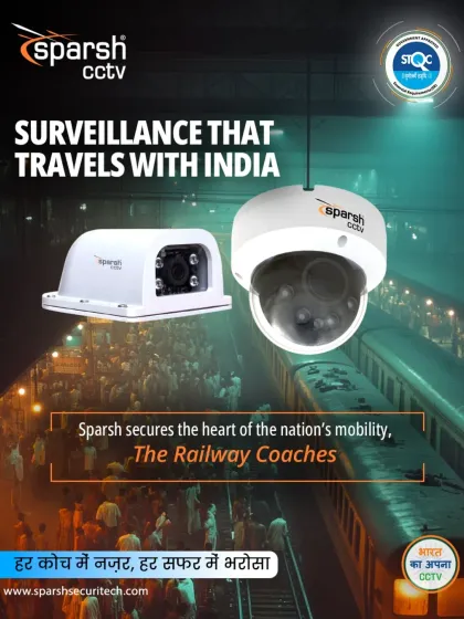 Our surveillance travels with India, securing the heart of the nation's mobility: the railway coaches. With remote monitoring and facial recognition capabilities, we ensure there is an eye in every coach and trust in every journey.