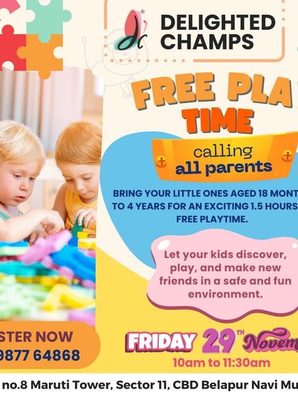 Here is another one of my popular free play time events for toddlers. These sessions are designed to give parents and children a feel for my play-based learning philosophy and our welcoming community here in CBD Belapur.