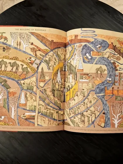 This incredible illustration from 'The Silk Roads' shows the circular plan of the city of Baghdad.