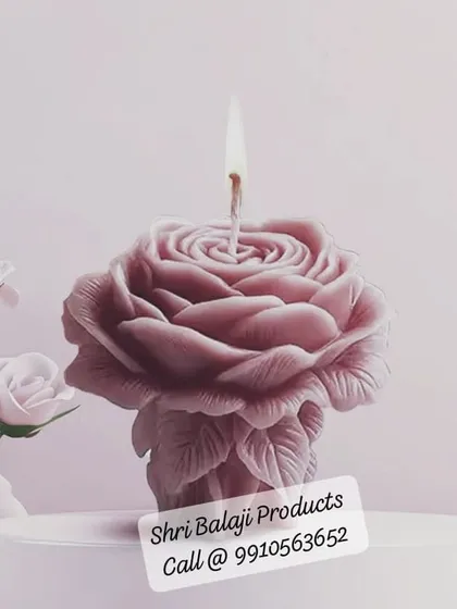 This dusty rose pillar candle is made from pure soy wax for a clean, long-lasting burn. I emphasize using natural waxes and premium aroma oils in my classes.