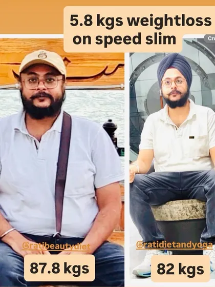 Inderpal is down 5.8 kgs and still going strong. His progress is a great example of how the Speed Slim plan works for men too.