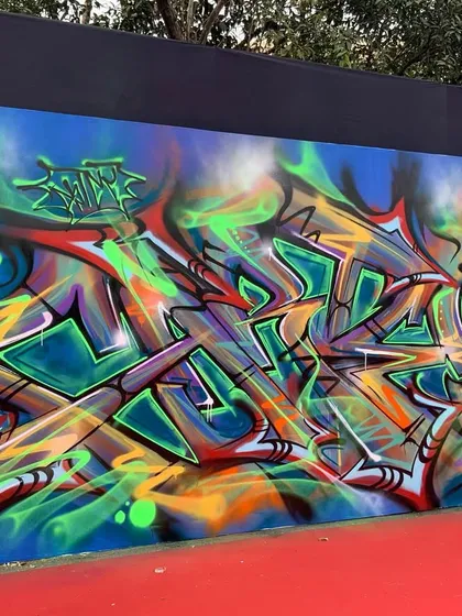 This is my 'bijli flow' in its purest form. A complex wildstyle piece created for a festival, packed with color, energy, and intricate letter connections. This is the kind of madness I love to create.