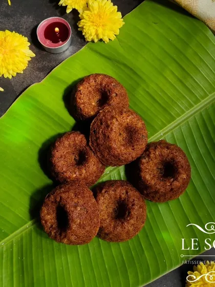 Inspired by the classic Kerala sweet, these are my Unniappam Bundt Cakes. They are mini teacakes sweetened with banana and jaggery, capturing a traditional flavor in a new form.