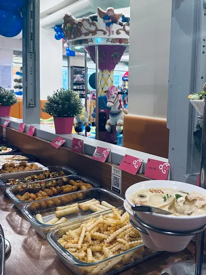 Party food that pleases everyone. I prepare a delicious spread with kid-favorites like french fries and pizza, alongside more grown-up options like paneer skewers and mushroom soup, so no one goes hungry.